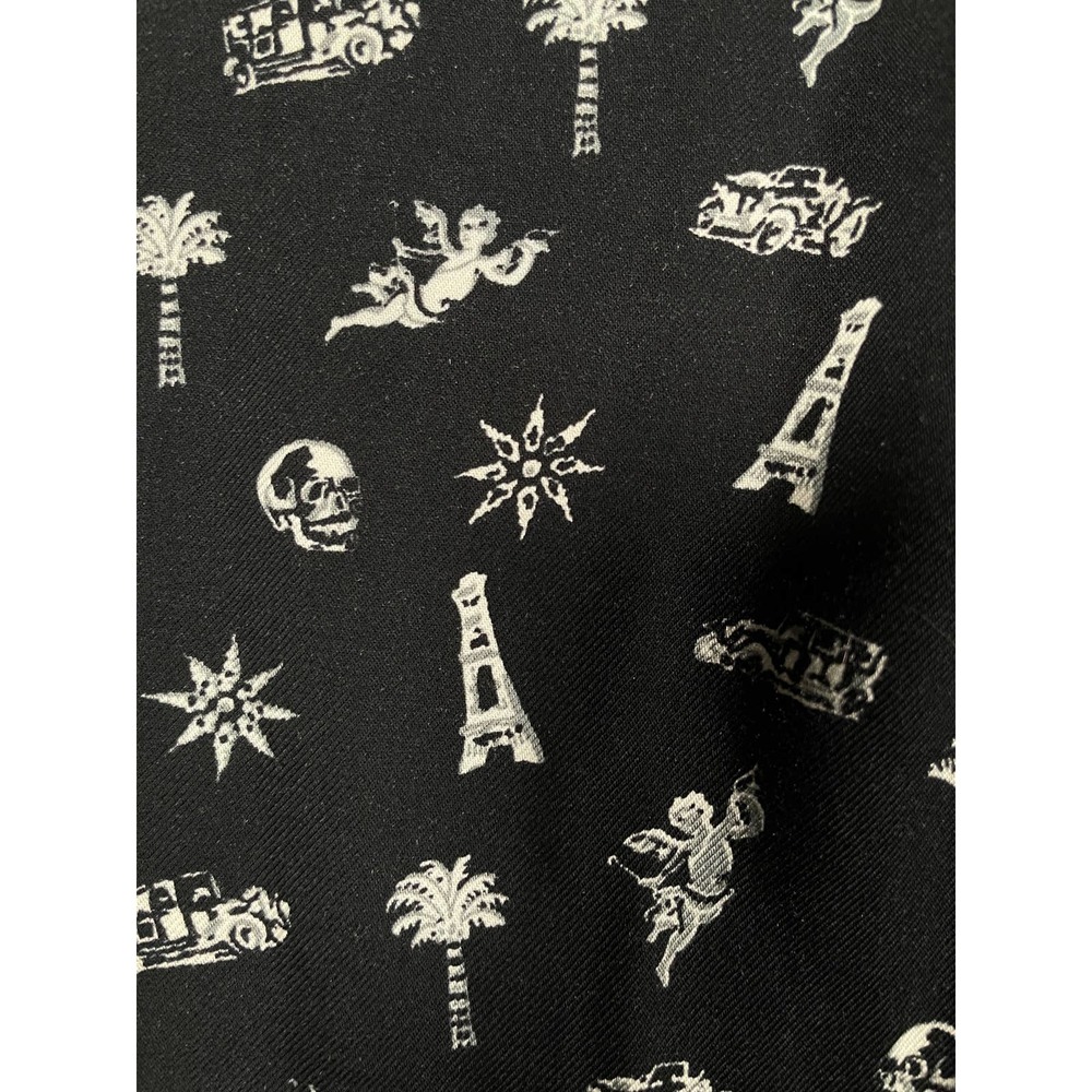 The Kooples Crazy Cartoon Slim Fit Shirt Black Viscose Med NWT - Picture 4 of 9